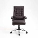 كرسي مكتبي جلد بني وودي