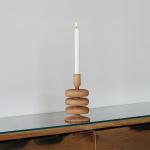 شمعدان بوهيمي بني كبير وودي