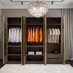 الاسكا  دولاب ملابس فاخر 6 أبواب بني وودي