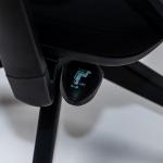 نيتشر كرسي مكتب أسود دوار متحرك بدون مسند رأس وودي