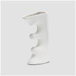 فازة ستريم لاين أبيض وودي