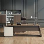 تنلى مكتب مدير فاخر 240 سم وودي