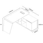 مكتب تنلى 140 سم وودي