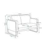 إكال كنب مكتبي ثنائي بيج وودي