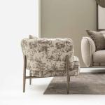 مونجي كنب فردي كريمي وودي