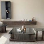 بيتي رف جداري معلق وودي