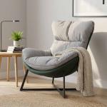 زوري كنب فردي جلد أخضر مودرن وودي