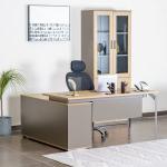 كرسي مكتبي شبكي أسود بمسند للرأس وودي