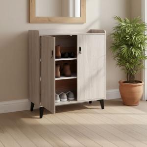 برايت دولاب أحذية بابين رمادي