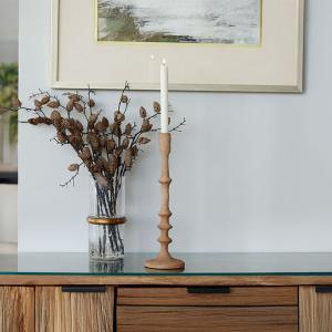 شمعدان بوهيمي بني طويل وودي