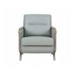 روبيك كنب استقبال مكتبي فردي جلد رمادي وودي