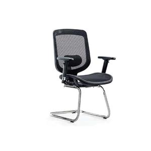 كرسي زوار ثابت أسود وودي