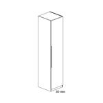 أروبا خزانة باب واحد بتصميم عملي مع أرفف تخزين وودي