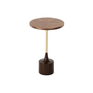 لارده طاولة خدمة بقاعدة بني مع ذهبي