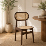 كرسي خشب مفرد XS-002 D.BROWN