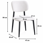 كرسي مفرد C-031 WHITE&BLACK