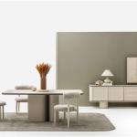 نيو سوهو كرسي قماش بيج وودي