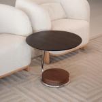 كولد طاولة جانبية دائرية بسطح خشبي 60*60 سم وودي