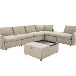 هزال طقم كنب زاوية بني وودي