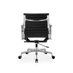 ايمز كرسي إداري أنيق جلد أسود بمسند ظهر متوسط الارتفاع