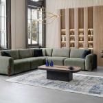 فيولا كنب يد يمين فردي أخضر وودي