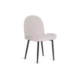 لونا كرسي قماش بيج و أرجل سوداء