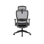 هاردي كرسي إداري شبكي أسود بمسند رأس