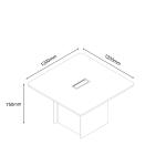 تنلى طاولة اجتماع مربعة بني 120سم وودي