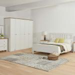 الانا تسريحة مع مرآه خشبي-أبيض وودي