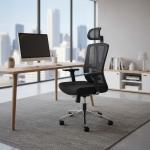 كرسي مكتبي شبكي بمسند رأس