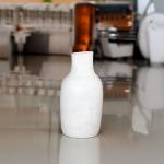 فازة زهور بوهيمي معتق ابيض وودي