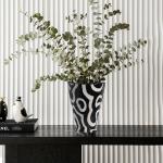 فازة سيراميك مزخرف وودي