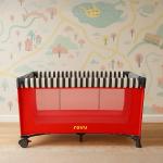 هابي زون محبس أطفال شبكي بعجلات وودي