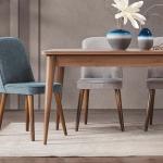 نيو رترو طاولة طعام 8 أشخاص بدون كراسي وودي