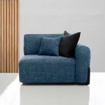 فيولا كنب يد يمين فردي أزرق وودي