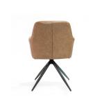 كرسي جلد بني