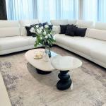 ليزا طاولة قهوة رخام 120 سم وودي