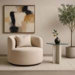 ليفربول طاولة خدمة بسطح زجاجي وودي