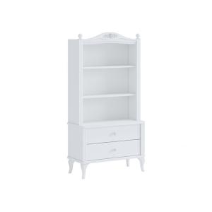 جاسمين مكتبة كتب خشبي أبيض وودي