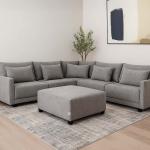 ليدز كنب فردي يد يسار رمادي وودي