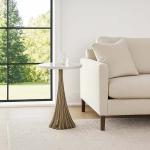 أوبرا ماربل طاولة خدمة بقاعدة معدنية وودي