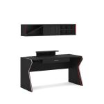 فيونكس مكتب ألعاب مضئ أسود 150 سم وودي