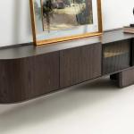 بوليرو طاولة تلفزيون بني 250 سم وودي