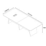 تنلى طاولة اجتماع بني 320 سم وودي