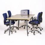 ناقو طاولة اجتماع 200 سم رمادي وودي