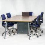 طاوله اجتماع ناقو 240سم رمادي وودي