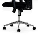 كرسي مكتب أسود بمسند للرأس وودي