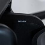 نيتشر كرسي مكتب أسود دوار متحرك بمسند رأس وودي