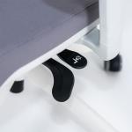 نيتشر كرسي مكتب رمادي دوار متحرك بمسند رأس وودي