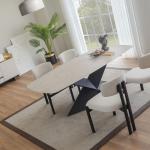 بيلا طاولة طعام 8 أشخاص 220 سم بدون كراسي وودي